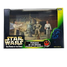 Star Wars The Power of the Force Purchase of the Droids Owen Lars C-3PO Luke NIP
