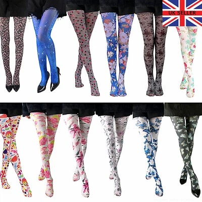 SIMPLY JOSHIMO New Womens Patterned Sheer Tights Floral Coloured Funky Patterns Ladies UK 6-12