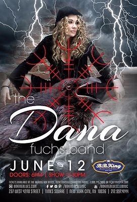 DANA FUCHS BAND 2016 NEW YORK CITY CONCERT TOUR POSTER - Blues Rock