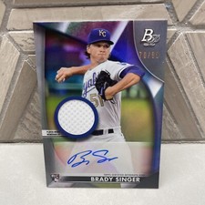 2021 Bowman Platinum Brady Singer Platinum Piece Autograph Relic 70/99 Royals