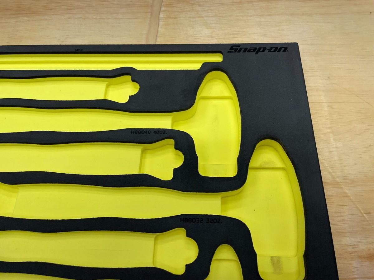 Snap-on Tools NEW HI-VIZ FOAM ORGANIZER for 6pc DeadBlow Hammer