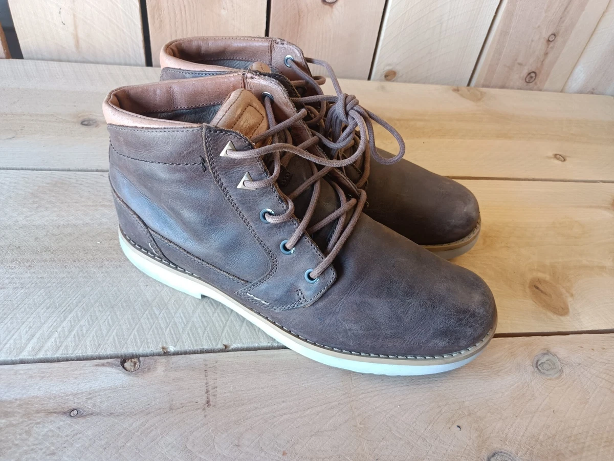 Teva Durban Bison Mens Size 9 Brown Leather Chukka Ankle Casual
