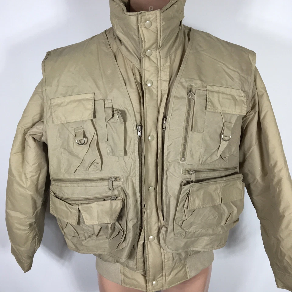 Vintage 80s Red Head Waterproof Nylon Fly Fishing Jacket M Medium Hunting MINT - Image 3 of 4