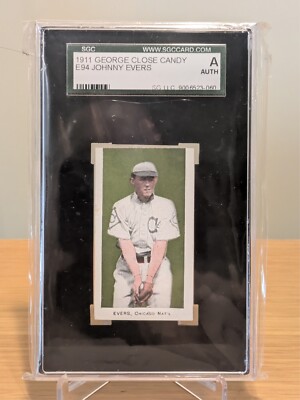 1911 E94 George Close Candy Johnny Evers Cubs HOF SGC Tinker Evers Chance /79