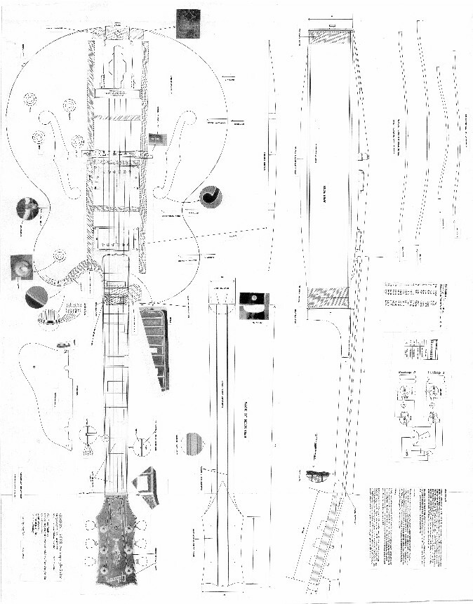 Gibson L5-ces  guitar PLANS - to make a guitar -  actual size