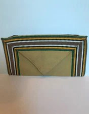 Vtg Canvas Envelop Purse Tan Handmade NWOT