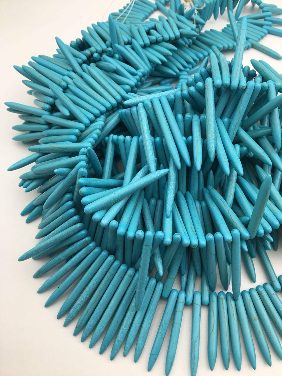 Blue Howlite Stick Spike Beads – RainbowShop for Craft