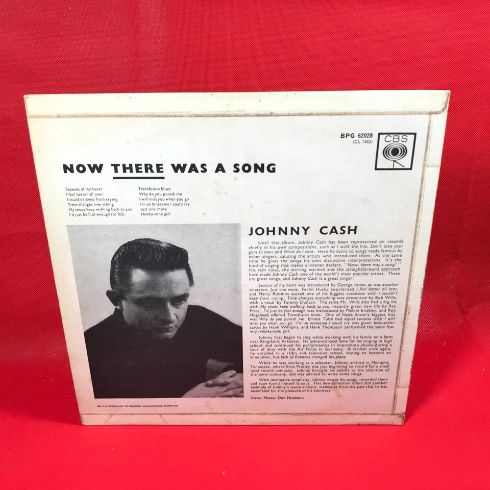 JOHNNY CASH Now There Was A Song 1960 vinyl LP Seasons of My Heart original - Image 2 of 4