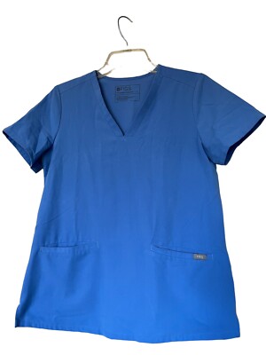 FIGS Women's Small S Light Blue Scrub Top  FW1100