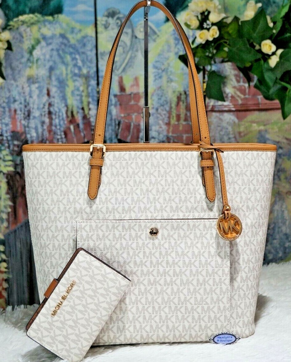 michael kors jet set snap pocket tote