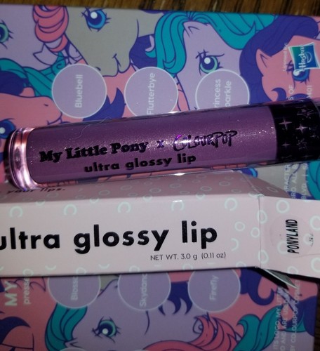 Nuovo con scatola Colourpop My Little Pony ultra lucido LIPGLOSS (PONYLAND) ROSA GLITTER 💝
