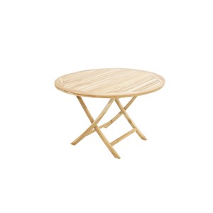 Gartentisch Bistrotisch Klapptisch Teak Holz Rund 120 Cm Ploss Lexington Eco Ebay