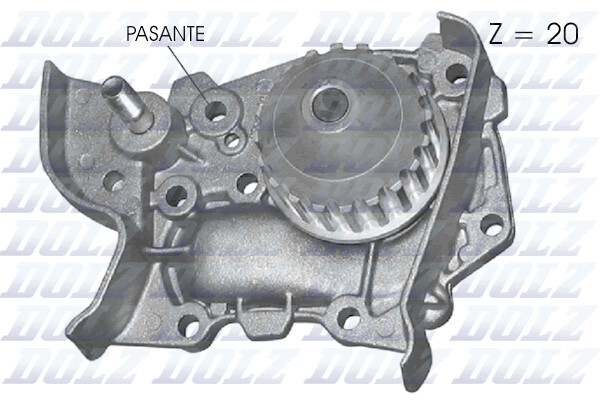 Dolz Wasserpumpe FüR Renault Clio II Bb_ Cb_ Kangoo KC0/1_ Megane I BA0/1_-image