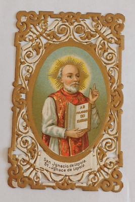 Altes Andachtsbild Messer St. San Ignacio de Loyola