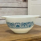 VTG Pyrex Horizon Blue 1-1/2 Pt. Cinderella 441 Round Nesting Bowl Turquoise EUC