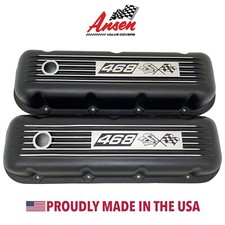 Big Block Chevy 468 Black Valve Covers - Discontinued - Last Pair - Ansen Usa