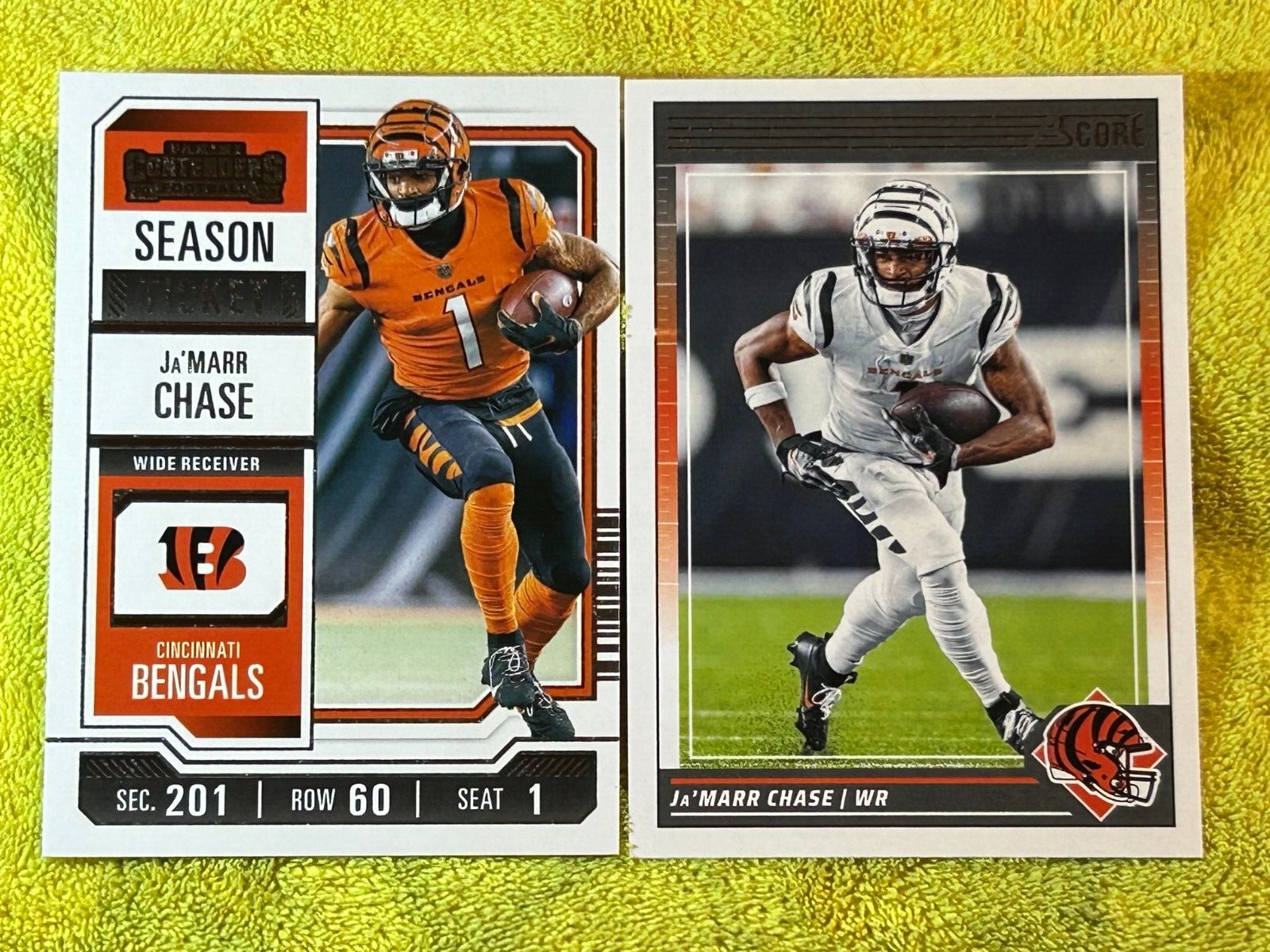 2023-24 Panini Contenders Season Ticket #21, Score #56 JaMARR CHASE Bengals (NM)
