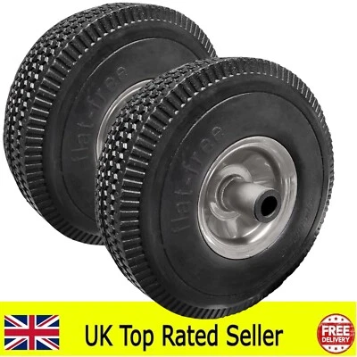 KETOBARROW 10" Off Set Solid Wheel PU Trolley Sack Truck Wheel Puncture Proof 4.10/3.50 - 4