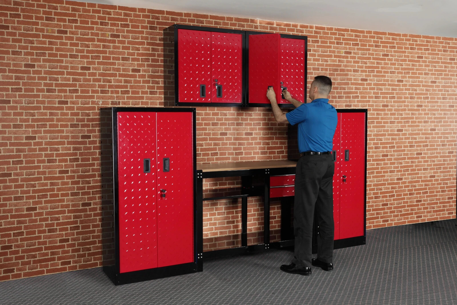 Hilka Work Bench wall unit tall chest garage tool