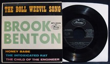BROOK BENTON~The Boll Weevil Song~Rare EP Picture Sleeve & 45~MERCURY #EP 1-4046