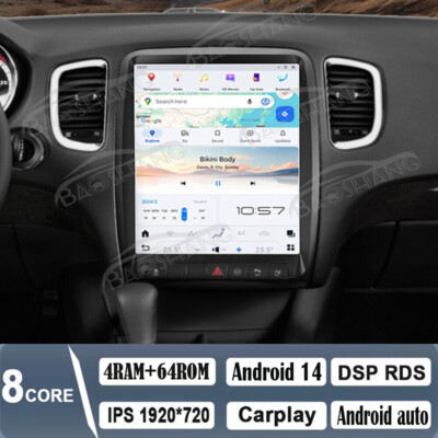 13.8 Android For Dodge Durango 2011-2020 Car Radio Stereo Carplay Qualcomm Auto