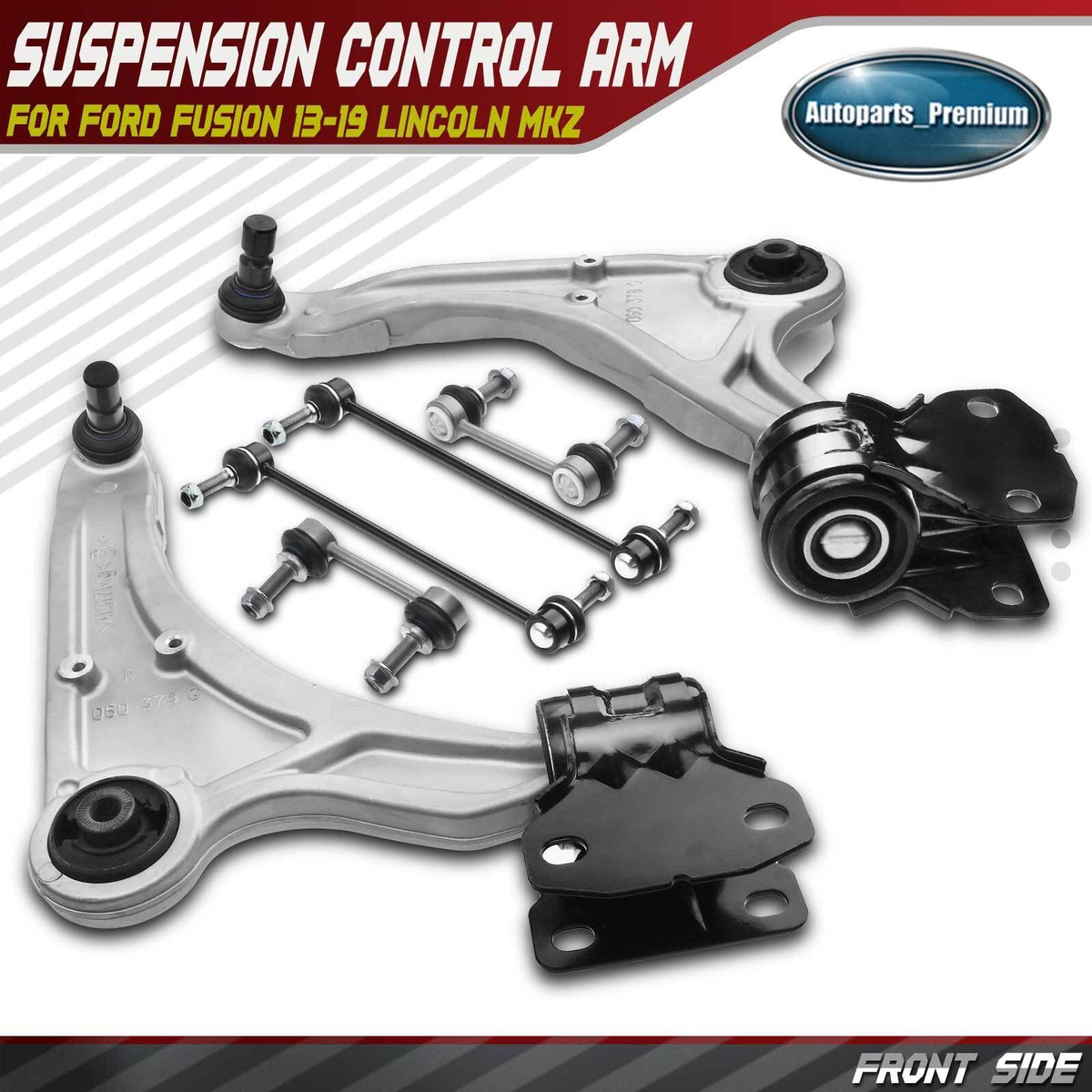 パーツ #M.J 6pcs Front Lower Control Arm w/ Ball Joint Sway Bar for Ford