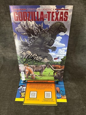 GODZILLA VS AMERICA: TEXAS #1 COVER A MATT FRANK SIGNED   COA INCLUDED