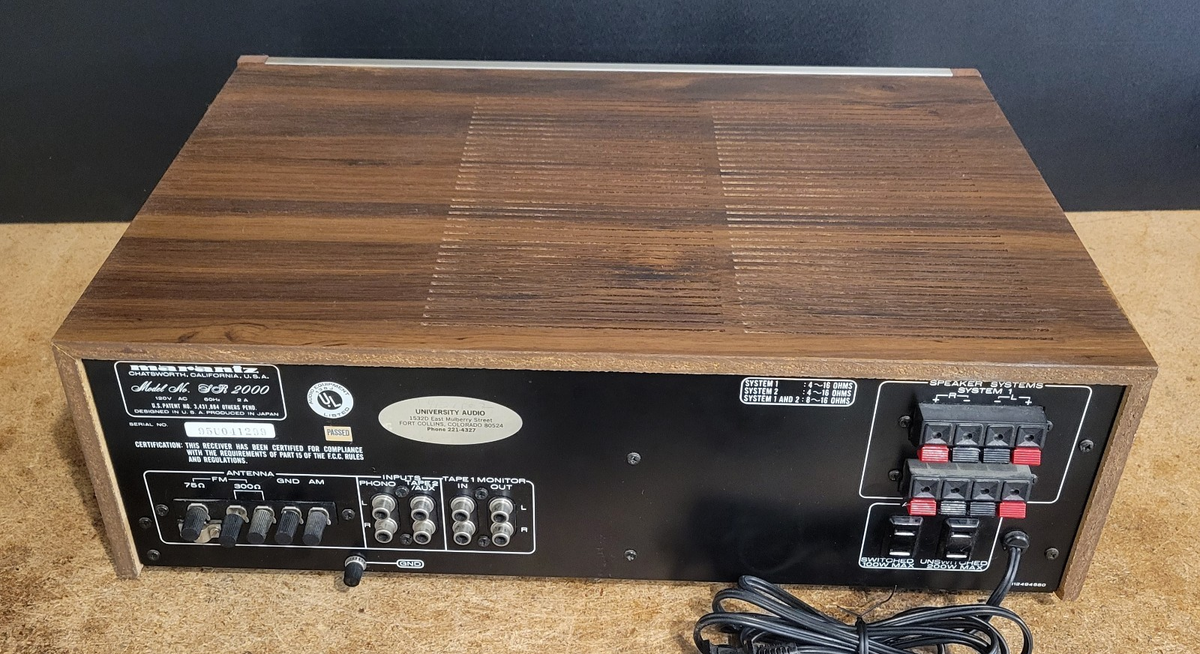 MARANTZ SR-2000 RECEIVER SERVICED-RECAPPED MADE IN JAPAN 1980's | eBay