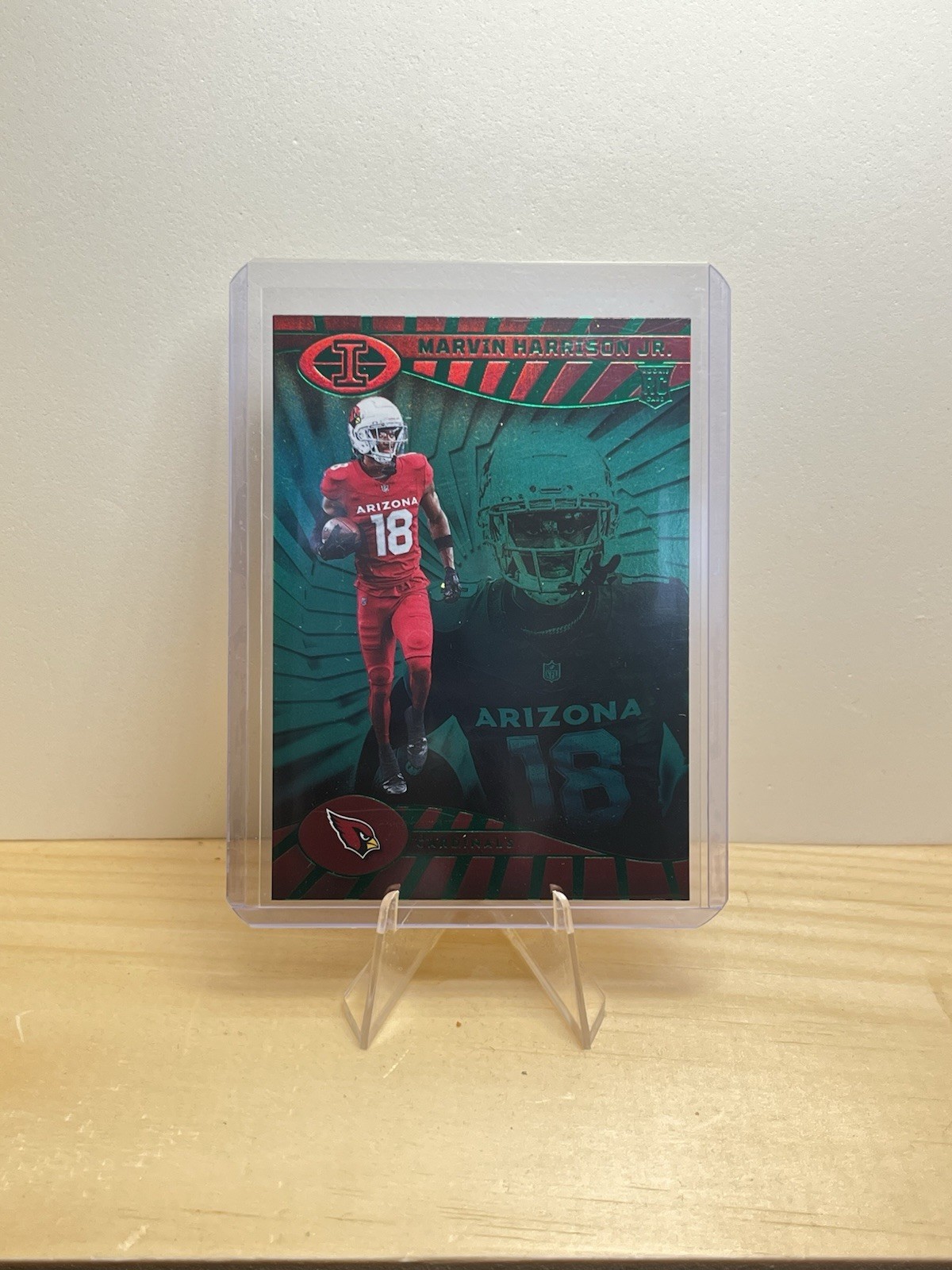 2024 Panini Illusions - Marvin Harrison Jr. #3 Trophy Collection Emerald (RC)