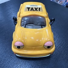 Vintage 1997 The Chevron Cars Tyler Yellow Taxi Cab Collectible Toy 6”