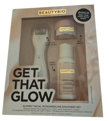 Get That Glow - GLOWPRO - BeautyBio Facial Microneedling Discovery Set -NIB 