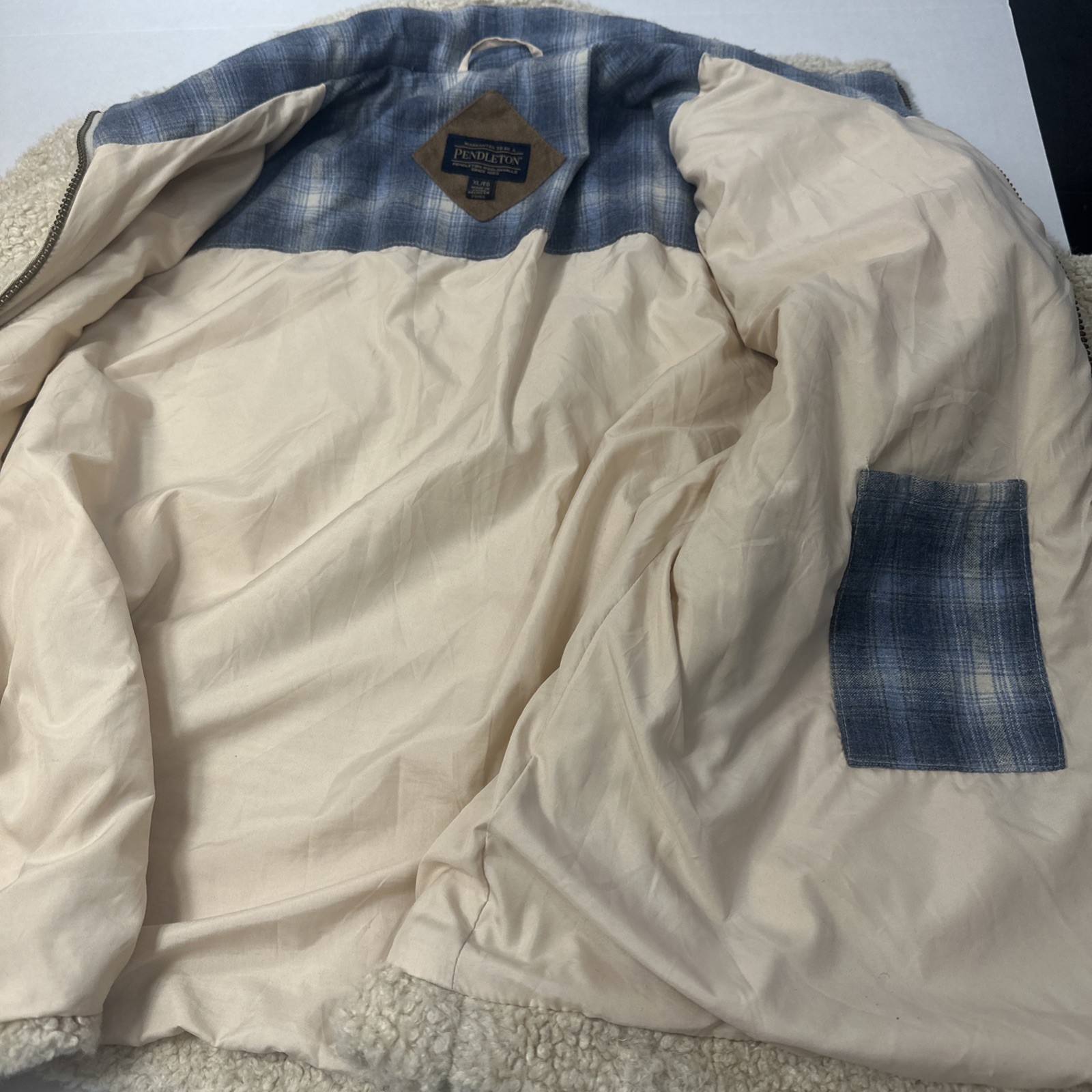 Pendleton Sherpa Fleece Wool Blend Jacket Teddy B… - image 2