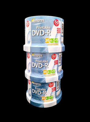 DVD-R  16x 4.7 GB 120 Min VIDEO MEMOREX New Sealed - 150 pieces total 