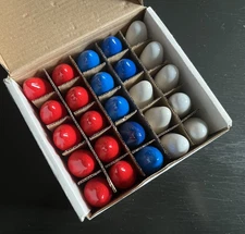 25 C7 Bulbs Red White & Blue For Use in Vintage Christmas Lights -Noma Candolier