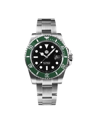 San Martin Automatic Upgraded ST2130 Sub Diver Men SN0017G-E Green And Black