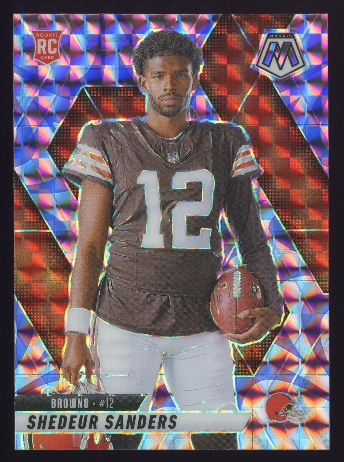 2025 Panini Mosaic Shedeur Sanders #290 Mosaic Reactive Purple Variation