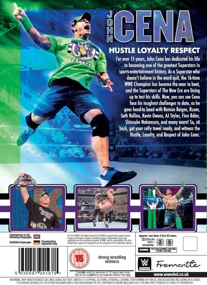 WWE: John Cena - Hustle, Loyalty, Respect (DVD) John Cena Kevin Owens AJ Styles - Photo 3/4