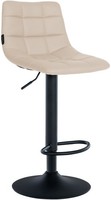 Barhocker Jerry Kunstleder Schwarz Creme