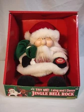 Dan-Dee Jingle Bell Rock Dancing Singing Santa W/Box (Tested & Works)