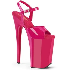 Sandalias Pleaser Extreme Plataforma Stiletto Correa al Tobillo Infinity 909