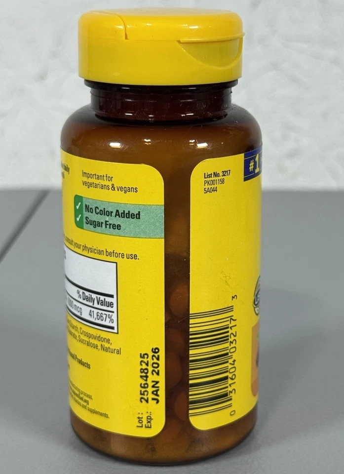 Vitamina B12 Nature Made - 1000 mcg para metabolismo energético 150 comprimidos*CADUCIDAD 01/2026* Foto 3 de 4