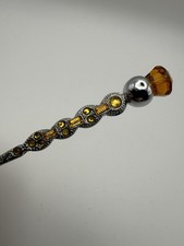Vintage Scottish Mizpah Kilt/Cloak Pin with Citrine Glass Top