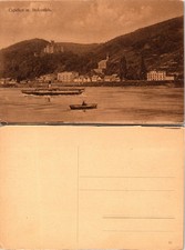 Capellen m Stolzenfels Postcard Unposted Vintage Sepia Castle Rhine Germany