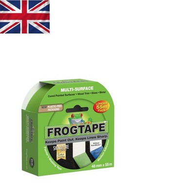 Froschband 48 mm x 55 m - UV-beständiges Malerabdeckband für knackige Linien