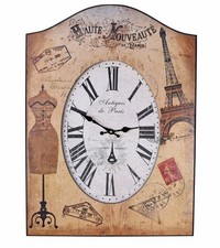 Wanduhr Französische Salon Uhr Vintage Hängeuhr  Shabby Chic Küchenuhr 50x70cm