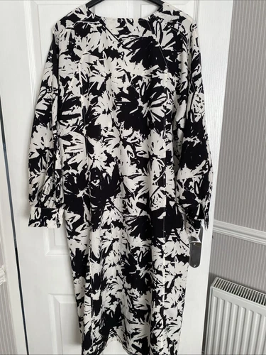 OFF WHITE Abito a foglia bianco e nero By Next