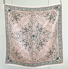 100 Mulberry Silk Square Scarf 88X88cm Iris japonica print Bandana Women Wrap
