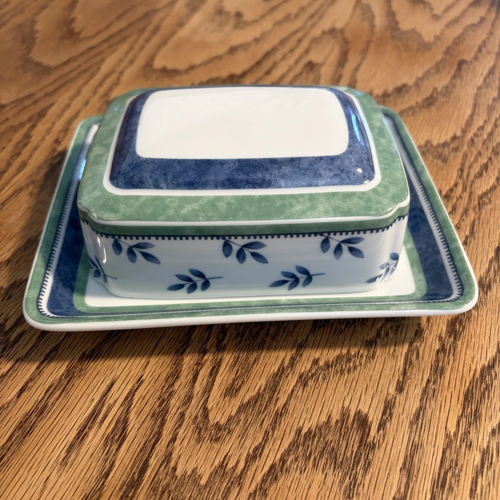 Villeroy & Boch Switch 3, Covered Butter Dish, 6 5/8" Made In Germany Bluegreen