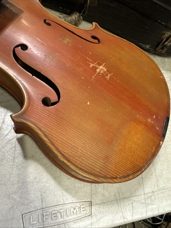 Antique 4/4 Violin Friedrich August Heberlein 1923 # 3168 Stradivarius copy - Image 2 of 4