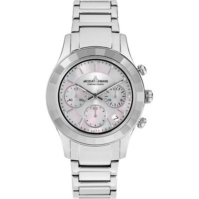 JACQUES LEMANS Damenuhr Venice Chronograph 1-2151F 5 ATM